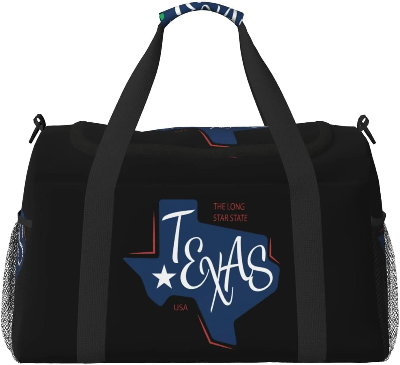 Flat Texas Map Travel Duffel Bag Large Foldable Waterproof Overnight Bag For Beach Swim Bags Pool Sports Gym