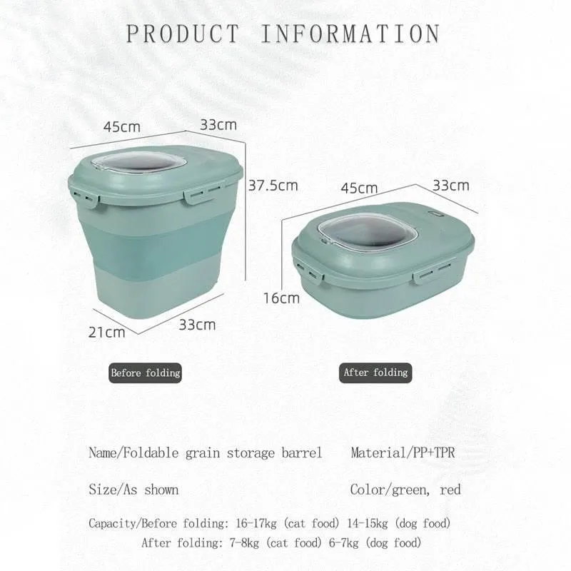 Foldable Moisture-Proof Food Storage Container - Space-Saving Kitchen Organizer