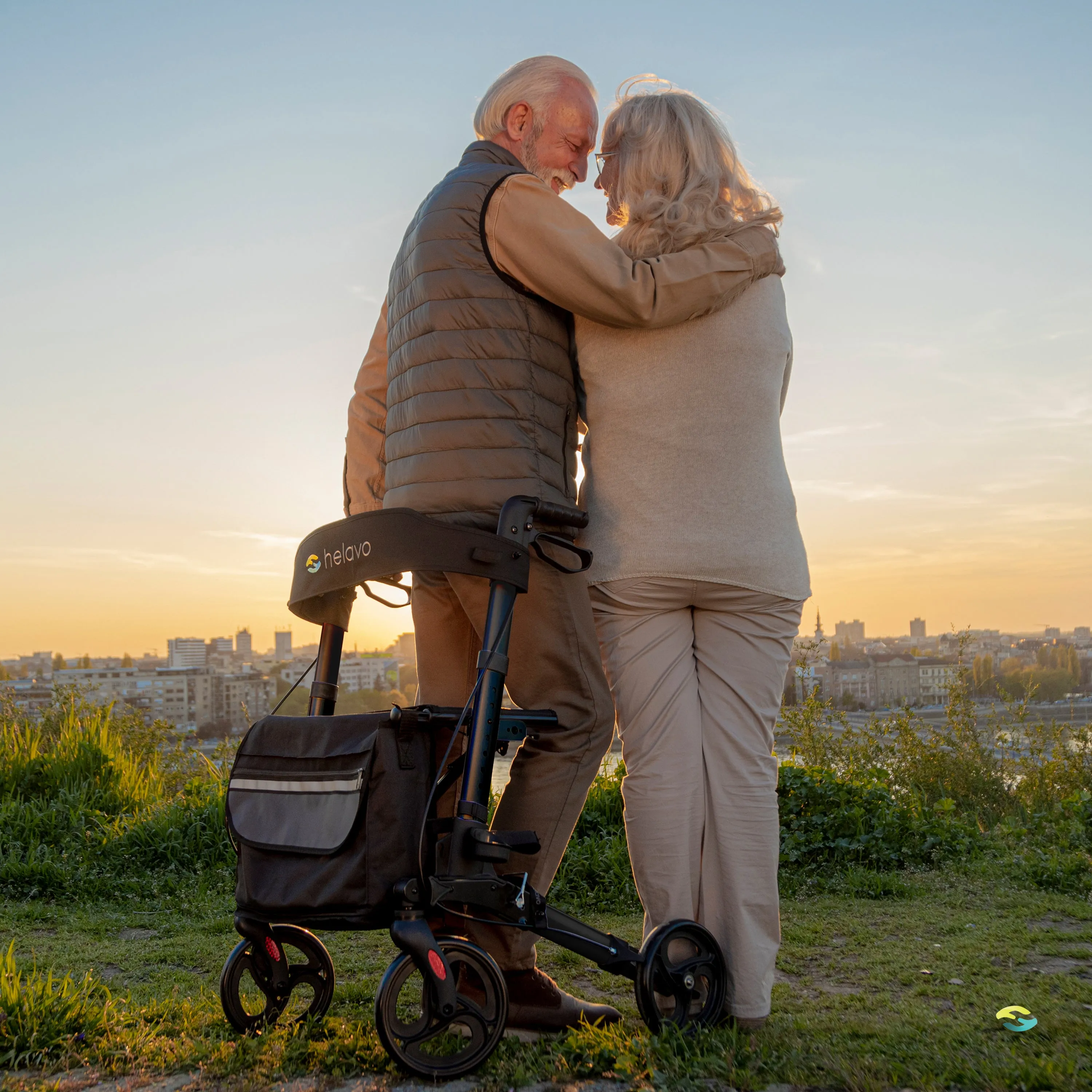 Foldable Premium Rollator - Black - Lightweight Aluminum - Maximum Mobility Indoors And Outdoors.