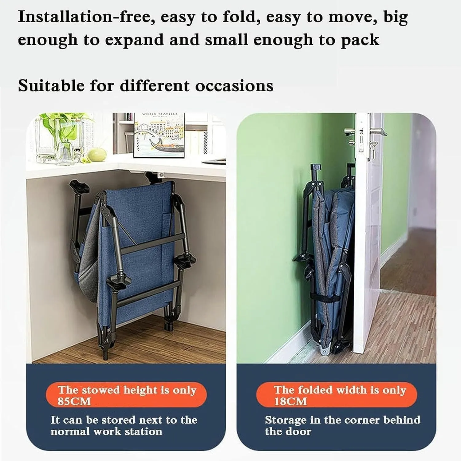 Folding Camping Bed Adjustable 5-Position Portable Cots for Camping W/Mattress Reclining Chaise Metal Load 125kg Folding Cot