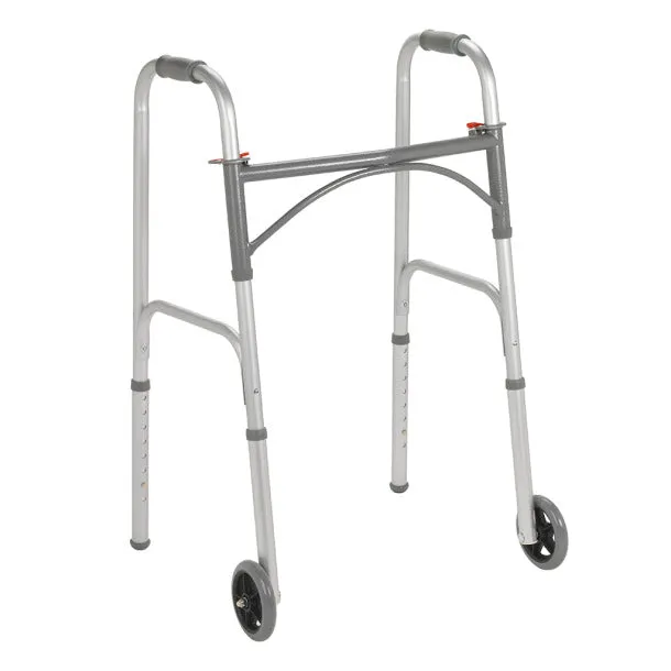 FOLDING JUNIOR WALKER TWO BUTTON WITH 5 " WHEELS