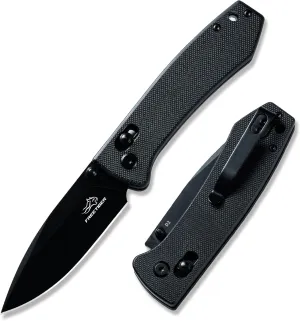 Folding Pocket Knife - Small EDC Pocket Knife with Axis Lock - 3.43" D2 Steel Blade, Sharp Camping Hiking Knife with Pocket Clip, Unique Tool Gift for Men FT2103-BKB