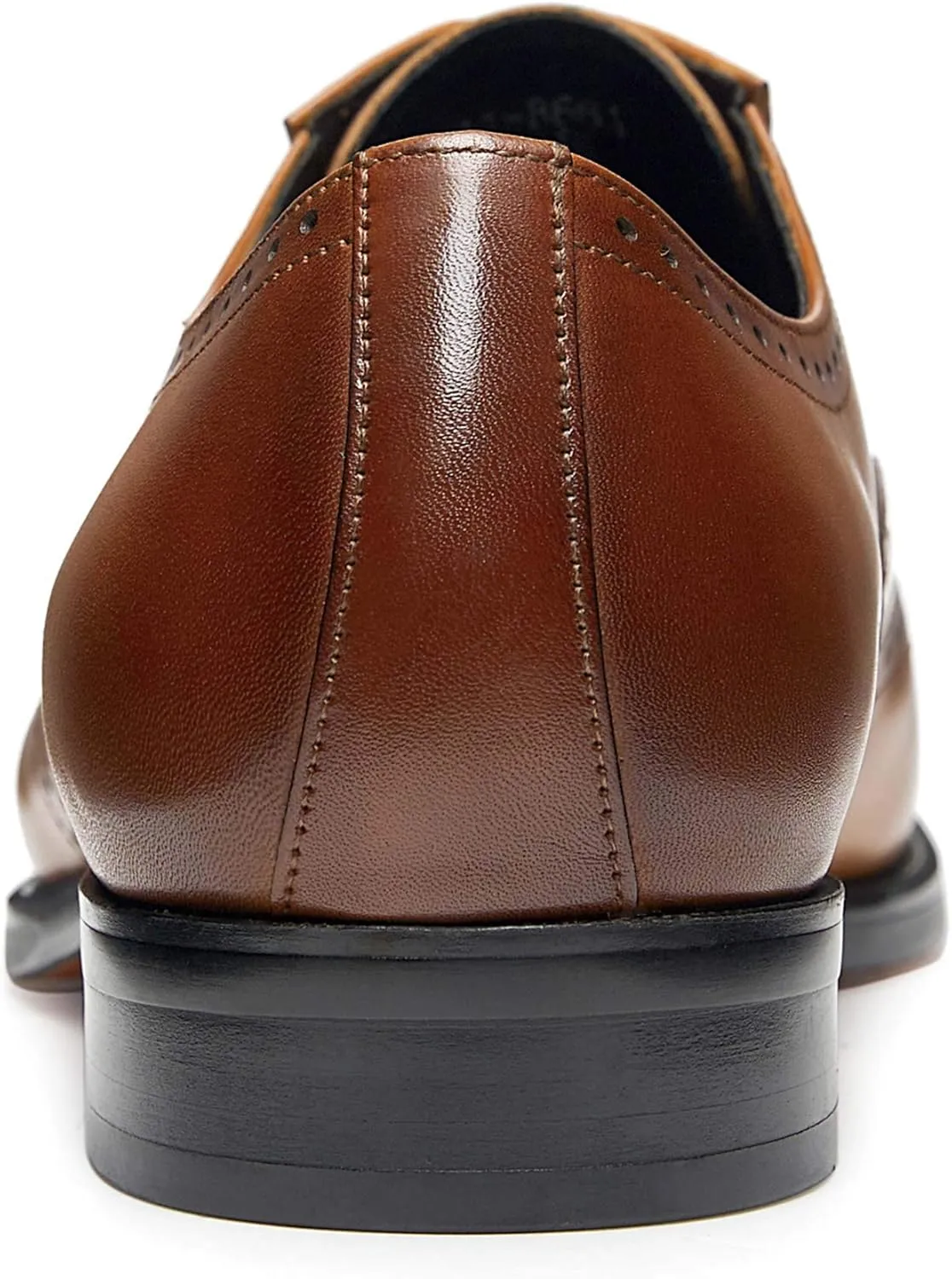 FRASOICUS Men’s Dress Shoes with Genuine Leather in Classic Brogue Elastic Band Oxford Formal