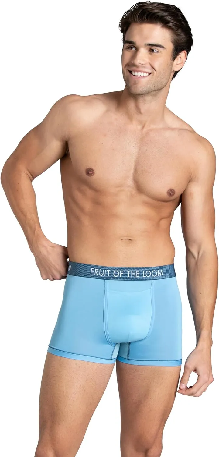Fruit of the Loom Men's Getaway Boxer Briefs, Lightweight Breathable Fabric, Quick Dry & Odor Control