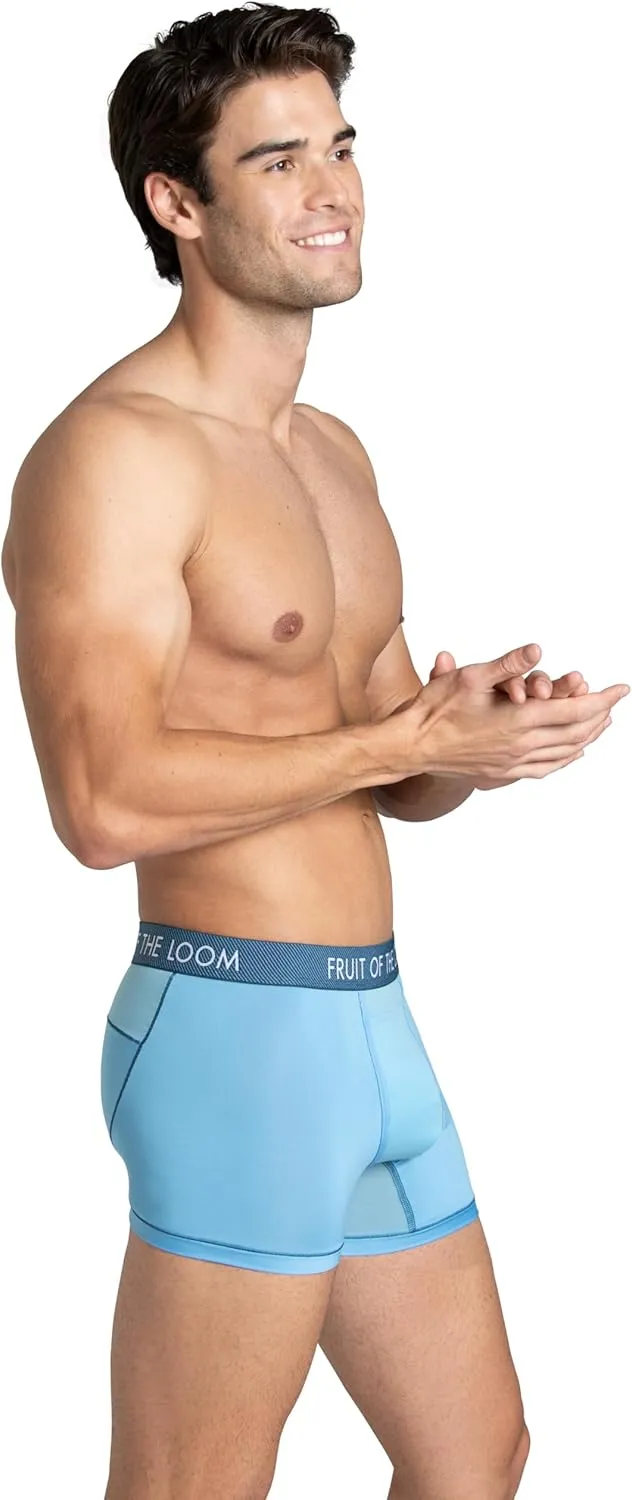 Fruit of the Loom Men's Getaway Boxer Briefs, Lightweight Breathable Fabric, Quick Dry & Odor Control