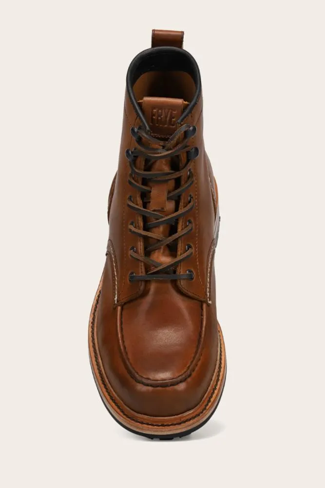 Frye Mens HUDSON WORKBOOT CARAMEL/VINTAGE PULL UP