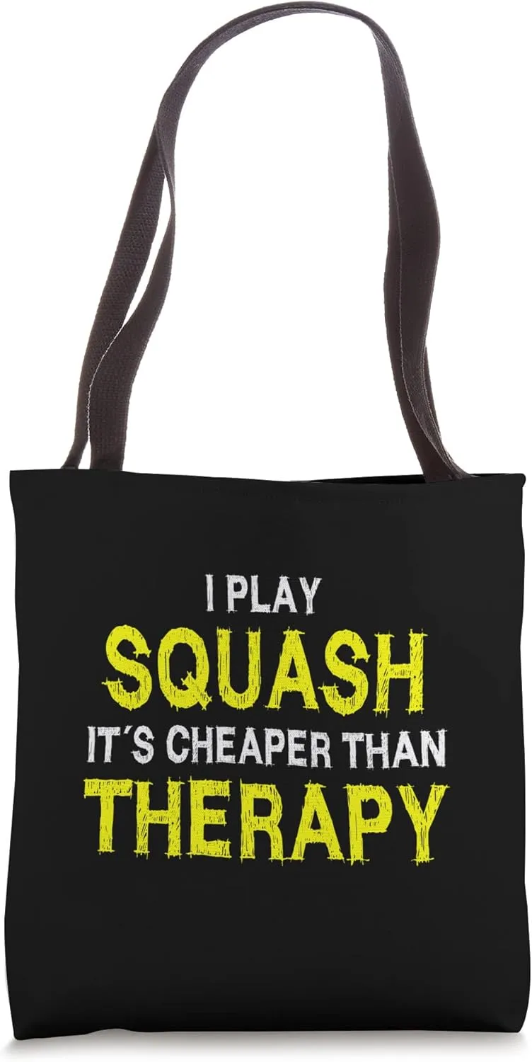 Funny squash trainer design for squash players Tote Bag