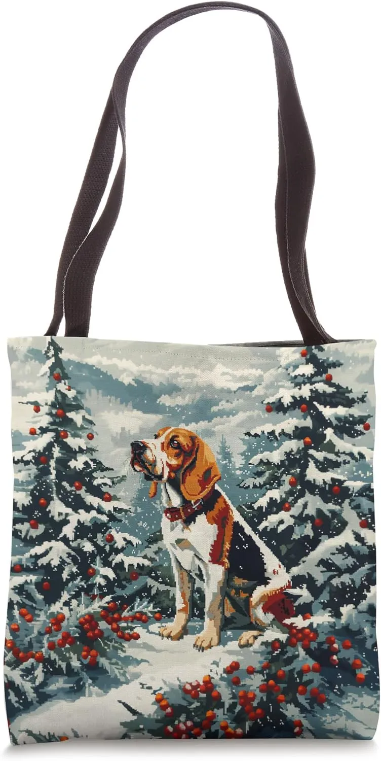 Funny Treeing Walker Coonhound Dog Christmas Tree Merry Xmas Tote Bag