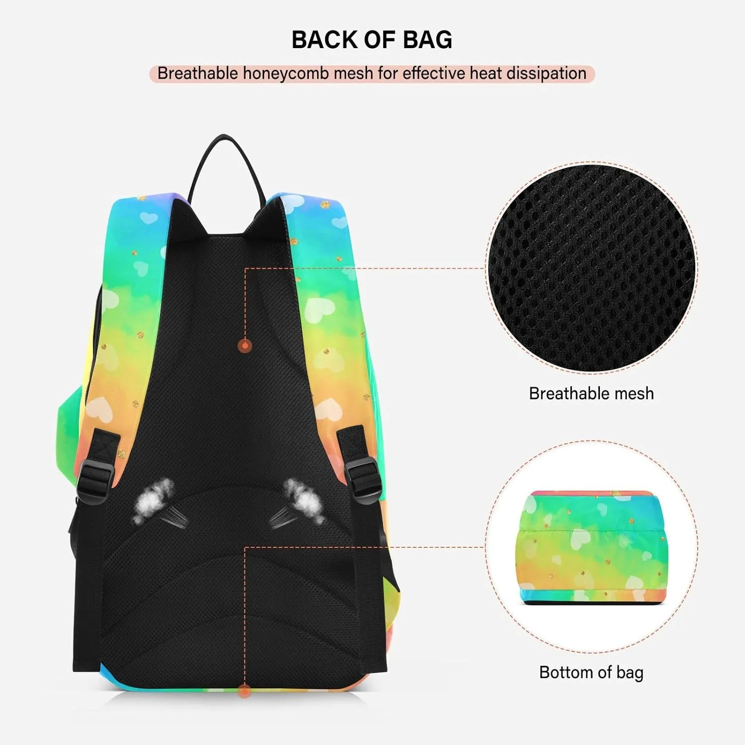 GAIGEO Dark Blue Sky Glitter Stars Sport Bag, Large Capacity Pickleball Ball Holder, Various Storage Methods