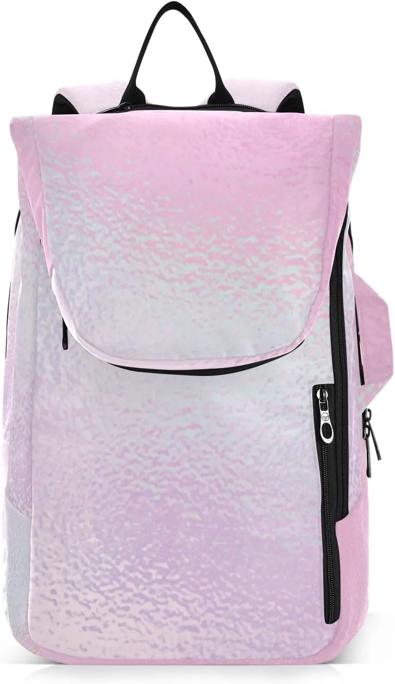 GAIGEO Yellow Amethyst Gradient Ombre Racket Bag, Multilayer Design Tennis Ball Bag, Sports and Daily Use