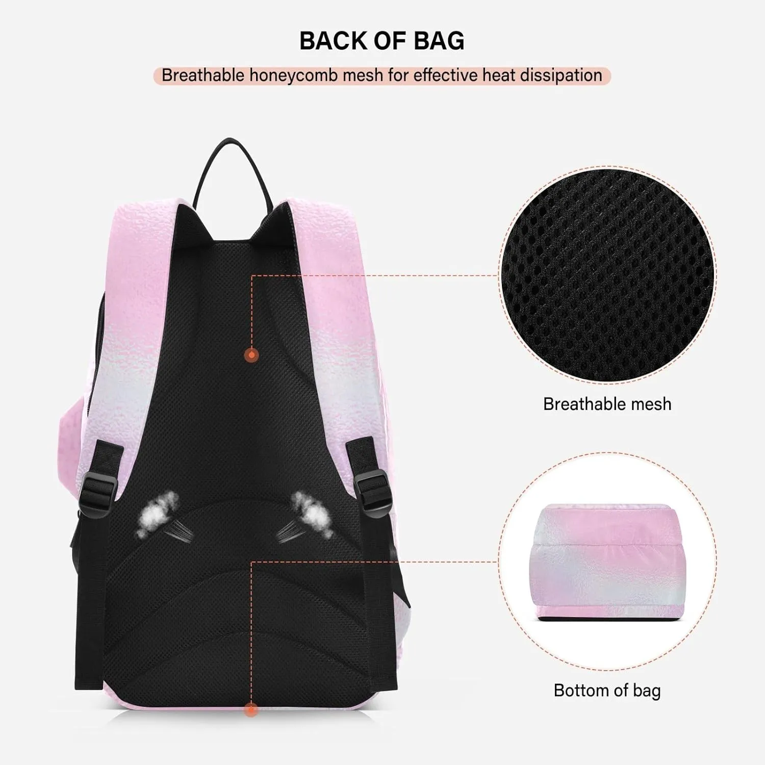 GAIGEO Yellow Amethyst Gradient Ombre Racket Bag, Multilayer Design Tennis Ball Bag, Sports and Daily Use