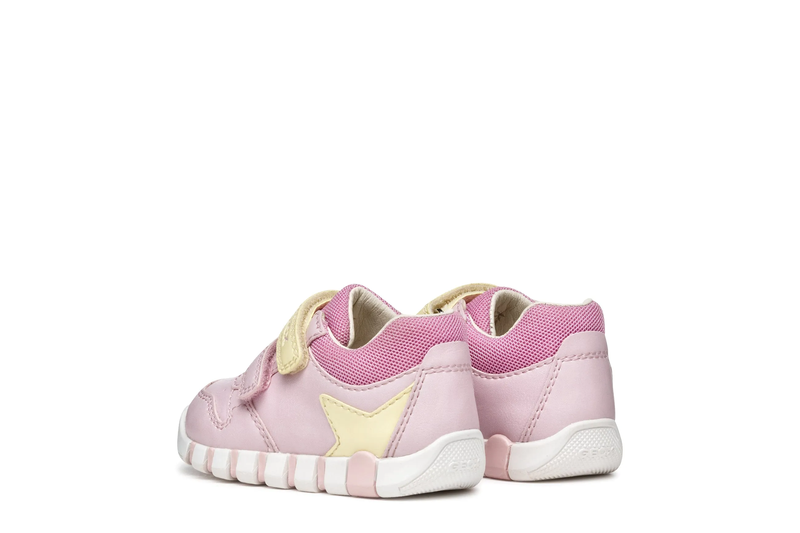 Geox Iupidoo Girls Pink Yellow Trainer