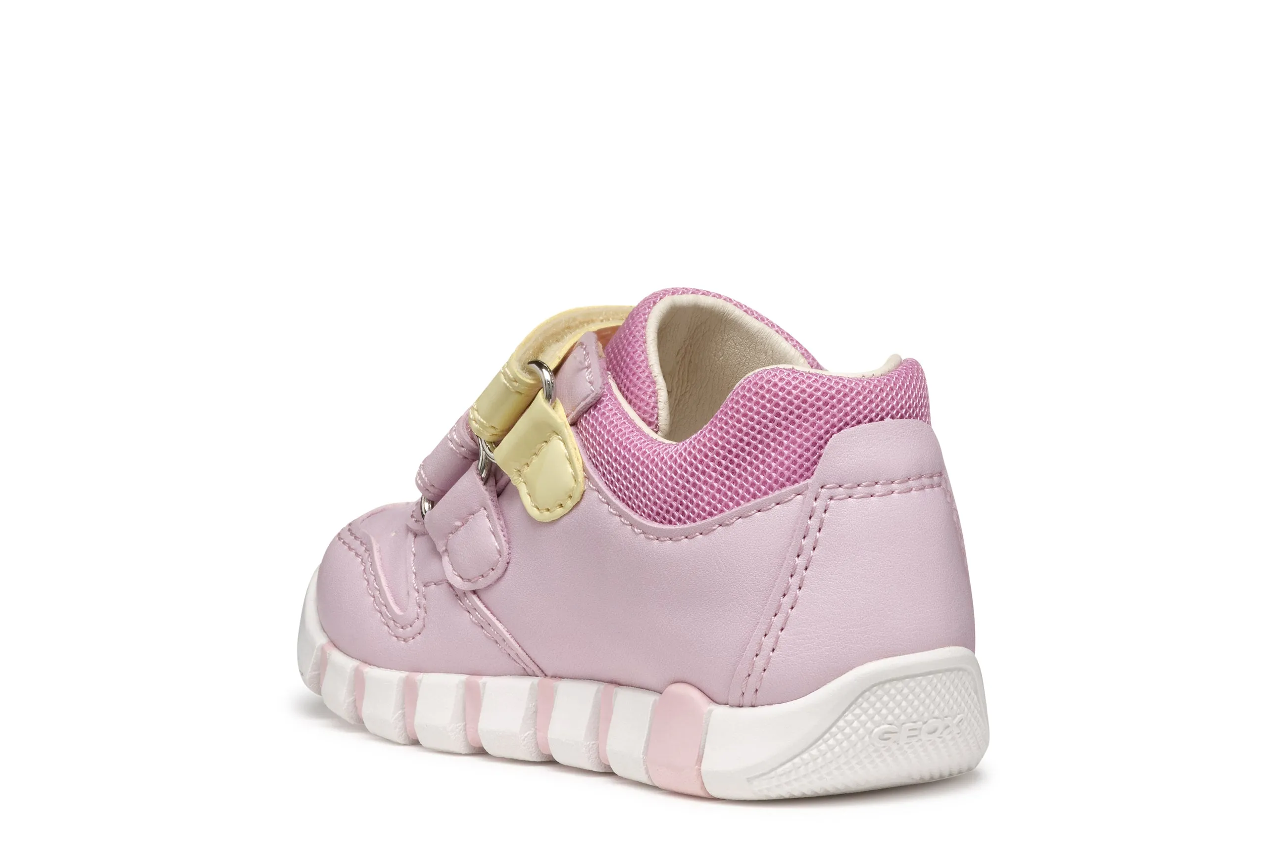 Geox Iupidoo Girls Pink Yellow Trainer