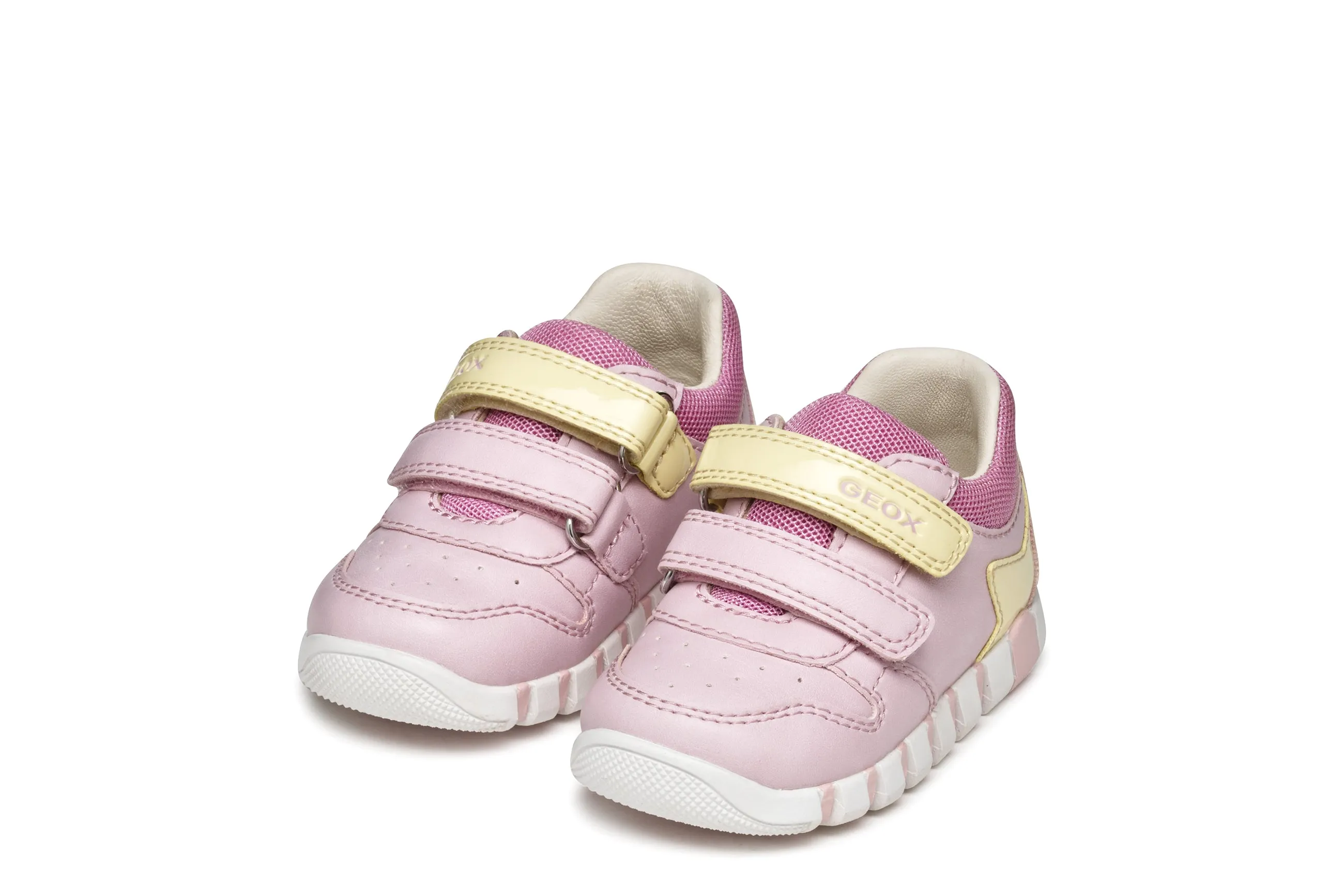 Geox Iupidoo Girls Pink Yellow Trainer