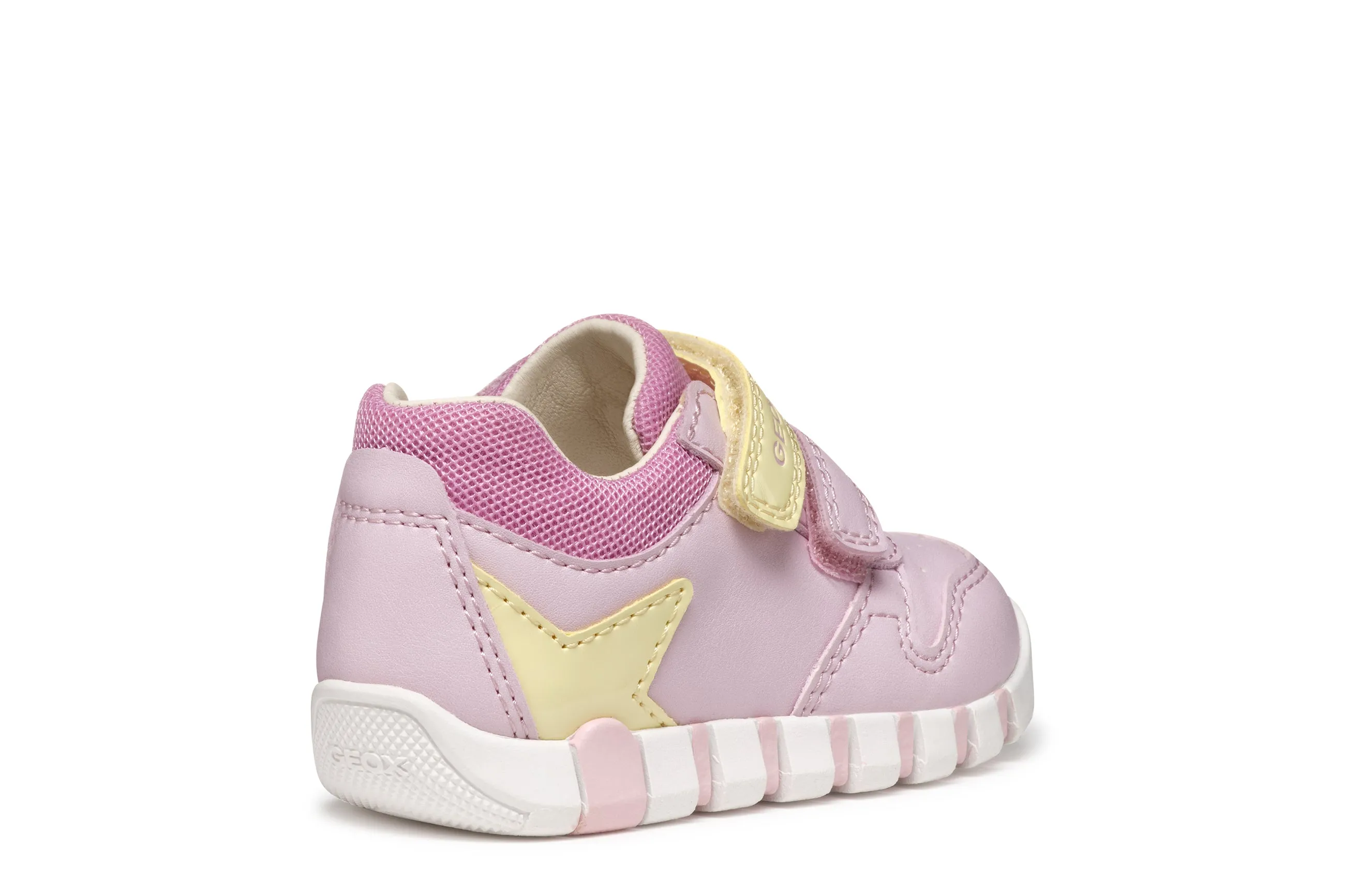 Geox Iupidoo Girls Pink Yellow Trainer
