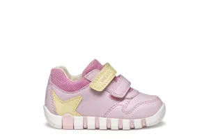 Geox Iupidoo Girls Pink Yellow Trainer