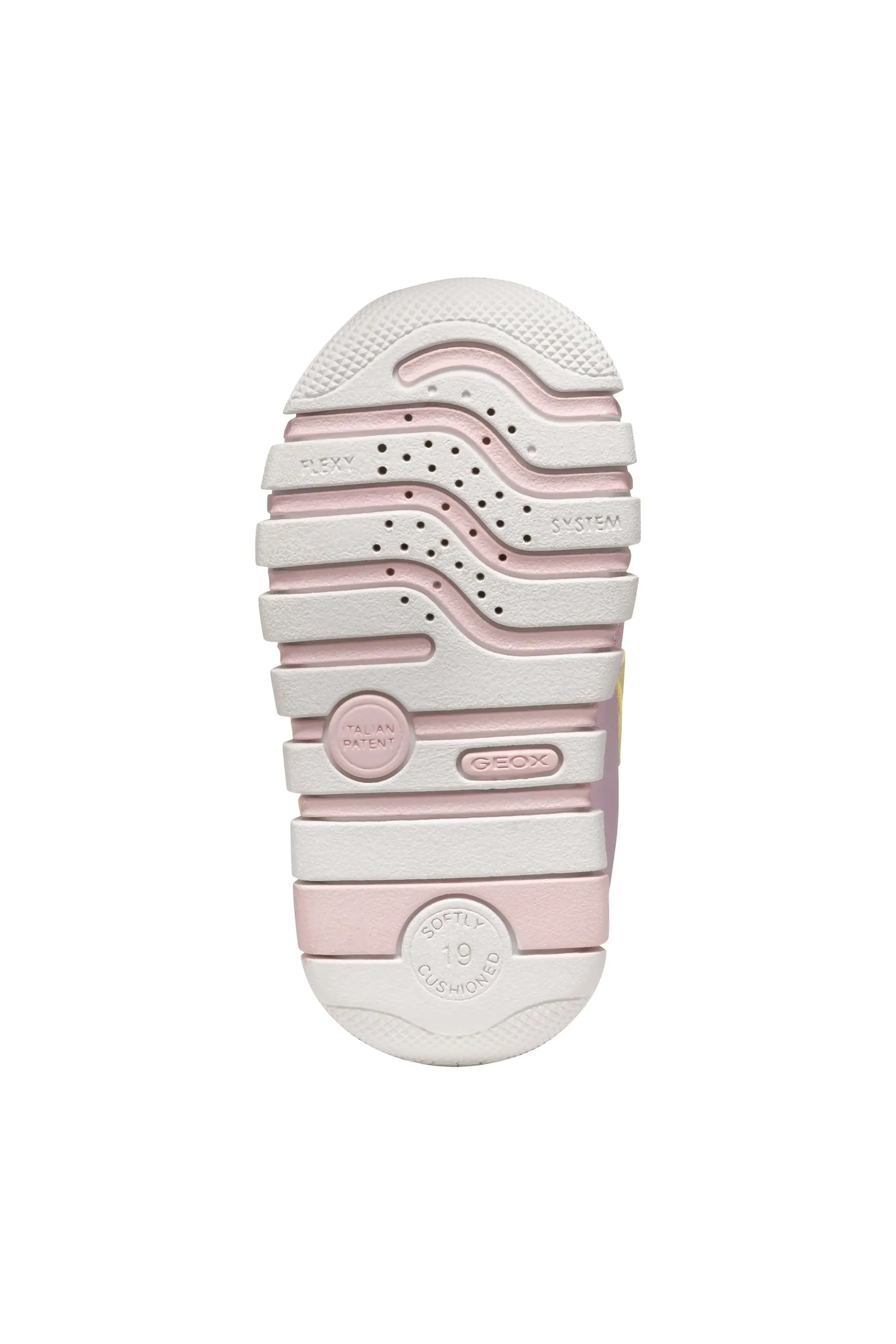 Geox Iupidoo Girls Pink Yellow Trainer