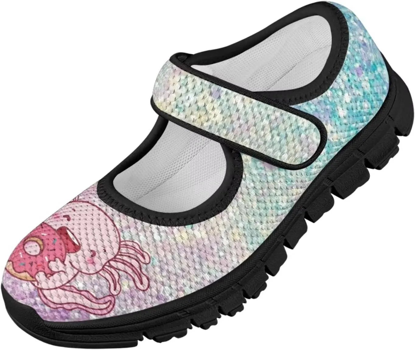 Girls Axolotl Mary Jane Dress Shoes Glitter Ballerina Princess Flat for Wedding, Party, Birthday US 11-2.5