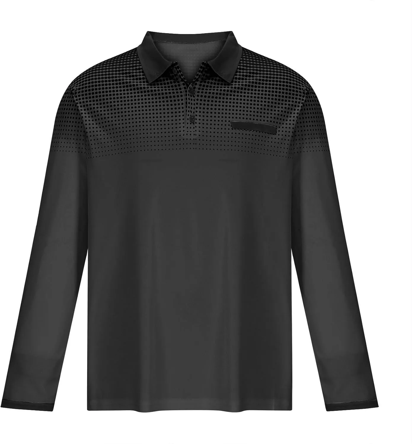 Golf Shirts for Men Fashion Long Sleeve Quarter Button Pullover Tops Causal Stylish Work Lightweight Polo T-Shirts