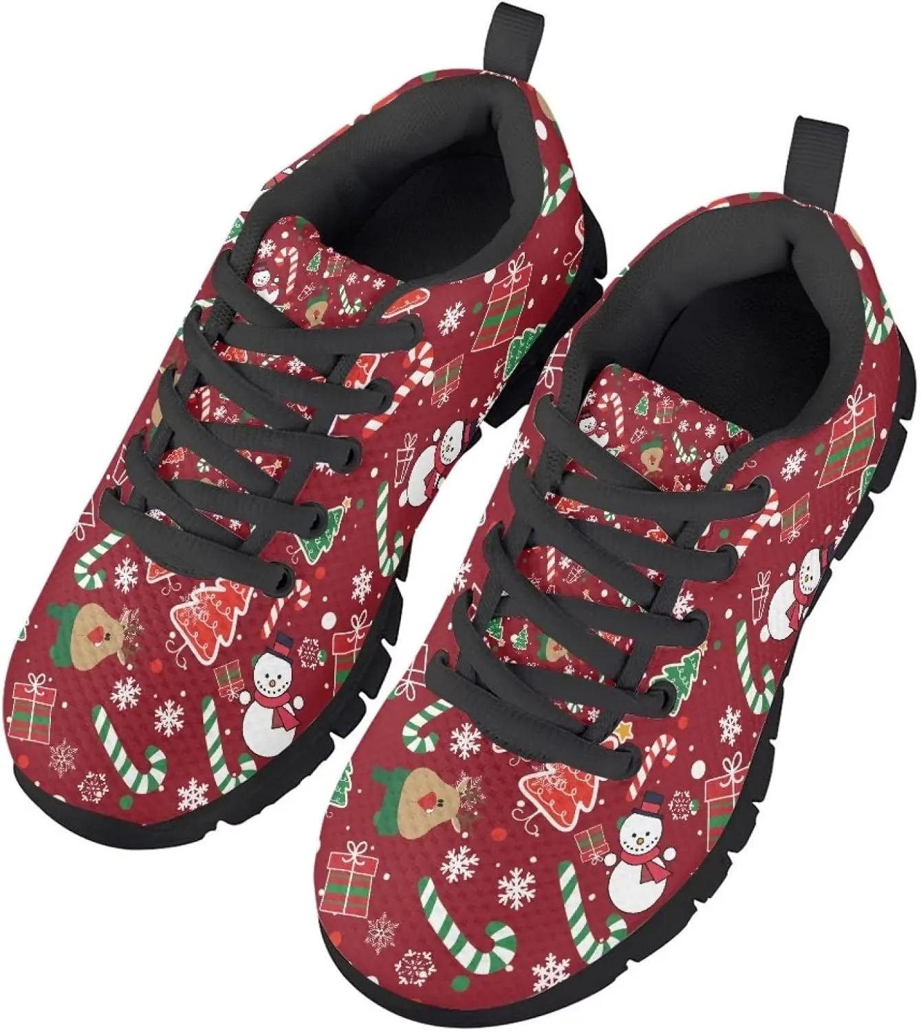 Gomyblomy Kids Running Shoes Boys Girls Tennis Shoes Lightweight Breathable Athletic Shoes Lace Up Flat Sneakers