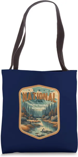 Great Smoky Mountains National Park Vintage Hexagonal Poster Tote Bag
