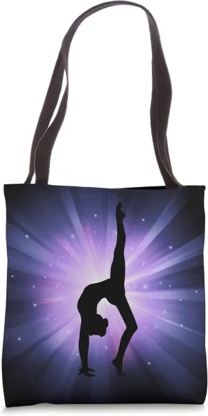 Gymnastics Silhouette Cool Gymnasts Tumbling Queen Tumble Tote Bag