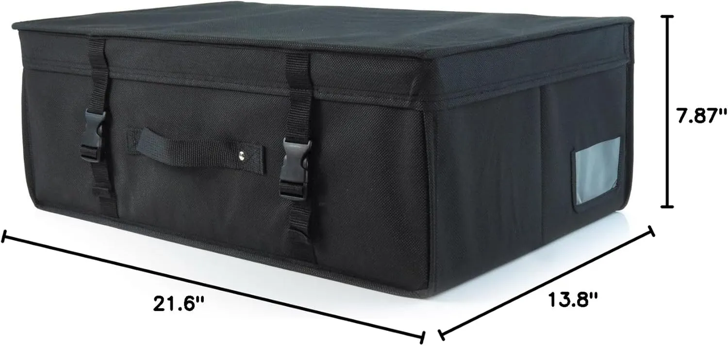 HANGERWORLD Black Wedding Dress Storage Box for Bridal Gown Preservation, Size Medium, Acid Free Storage Box including Archival Acid Free Tissue Paper, Hand Luggage Size for Travel