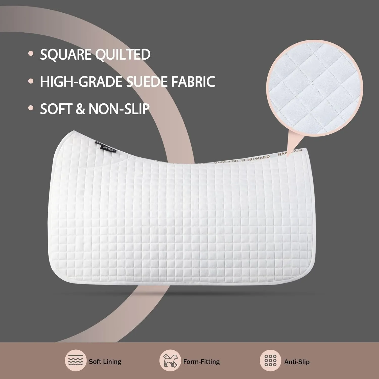 Harrison Howard All-Purpose Square Quilted Western Saddle Pad Breathable, Shock-Absorbing Saddle Pad Comfortable Fit for Horses