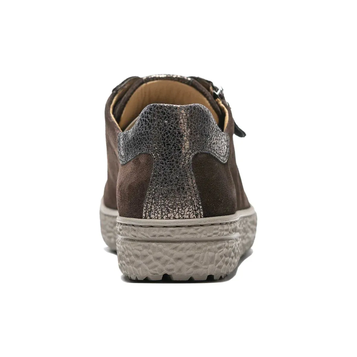 Hartjes Phil Dark Brown/Old Gold Side Zip Oxford