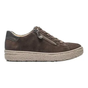 Hartjes Phil Dark Brown/Old Gold Side Zip Oxford