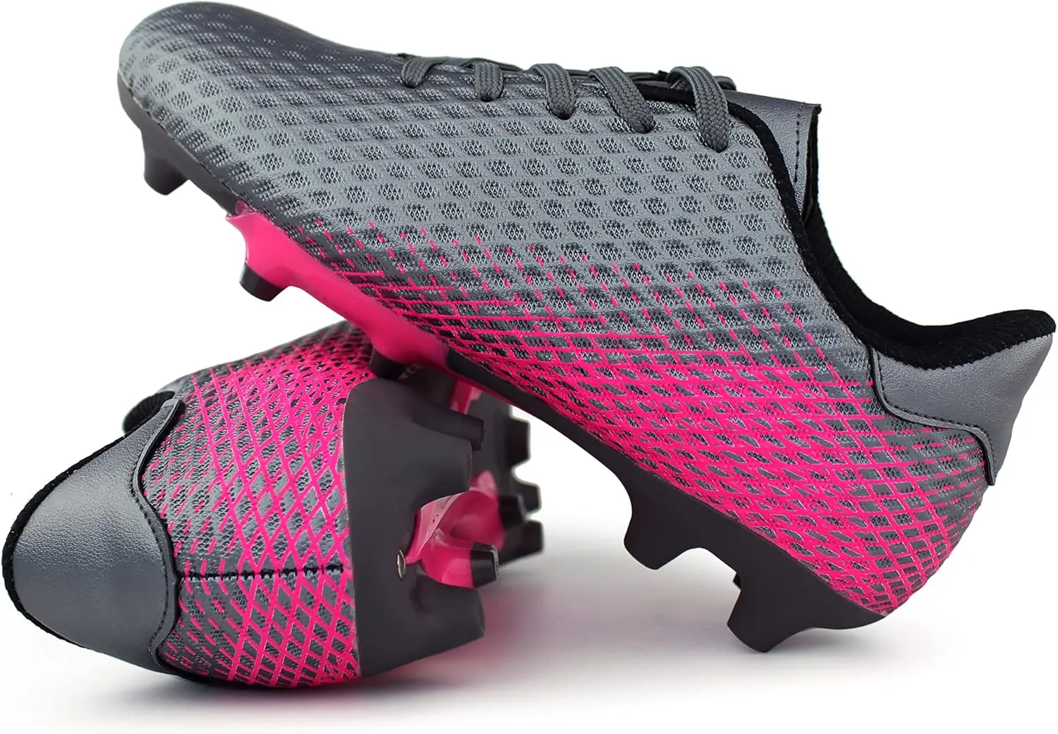 Hawkwell Kids Athletic Firm Ground Outdoor Comfortable Soccer Cleats Shoes(Toddler/Little Kid/Big Kid)