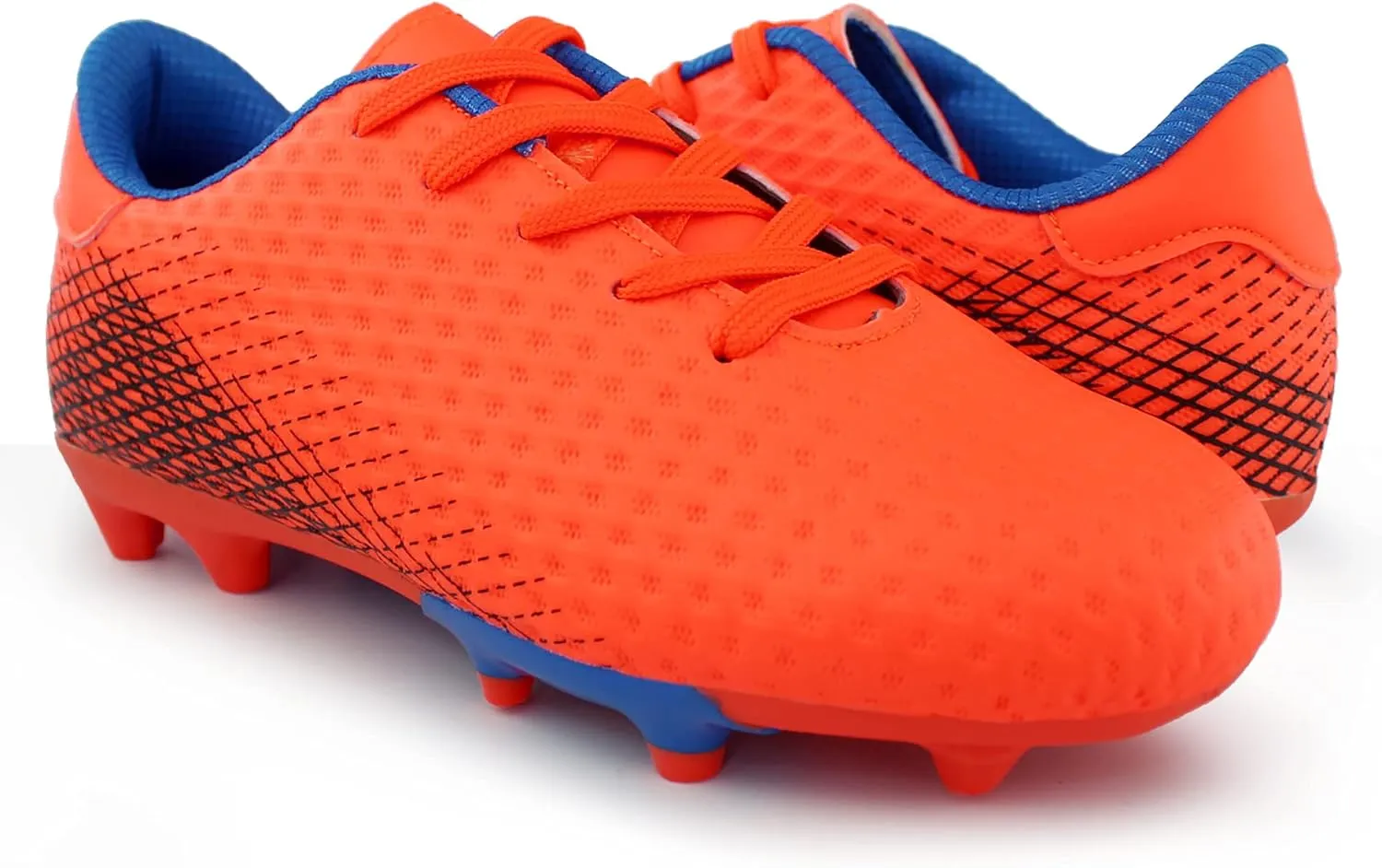 Hawkwell Kids Athletic Firm Ground Outdoor Comfortable Soccer Cleats Shoes(Toddler/Little Kid/Big Kid)