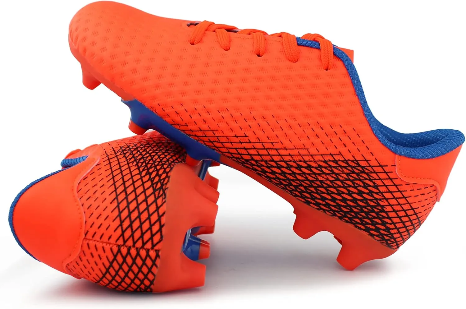 Hawkwell Kids Athletic Firm Ground Outdoor Comfortable Soccer Cleats Shoes(Toddler/Little Kid/Big Kid)