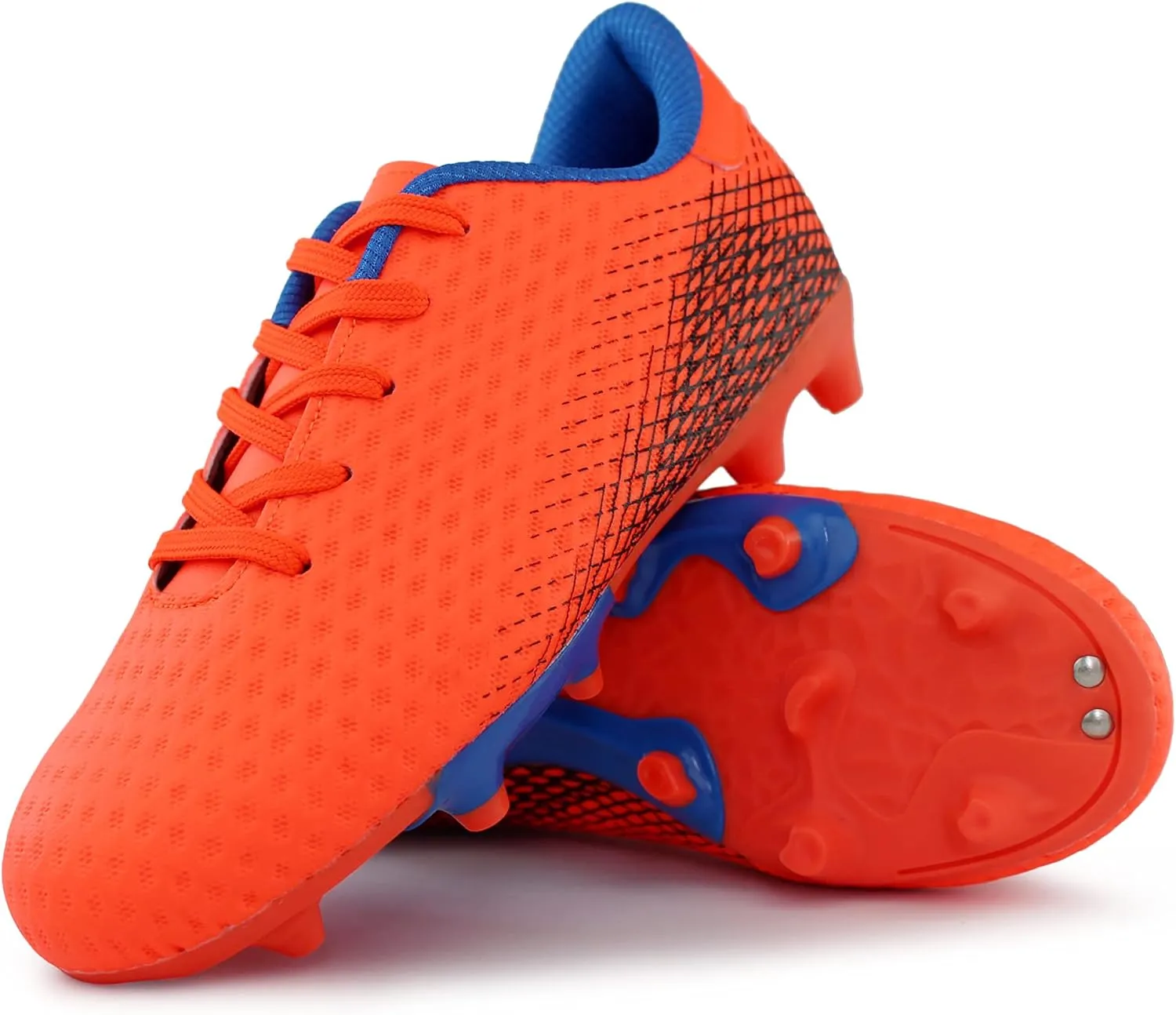 Hawkwell Kids Athletic Firm Ground Outdoor Comfortable Soccer Cleats Shoes(Toddler/Little Kid/Big Kid)