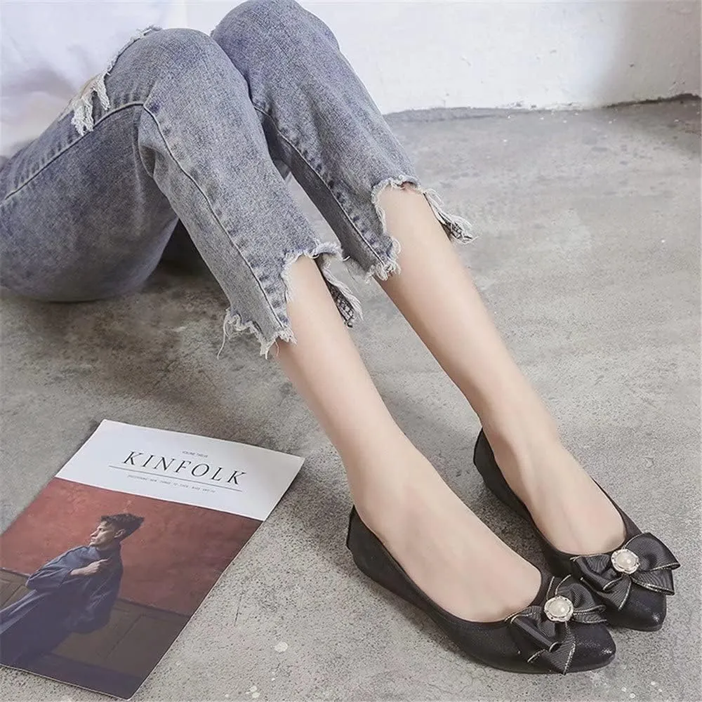 Hee grand Women Foldable Ballet Flats Bling Rhinestones Soft Leather Pointy Toe Flats Sparkle Wedding Dress Shoes Comfort Slip on Loafers Big Size