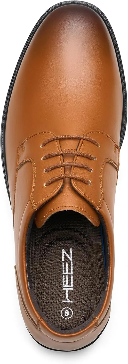 HEEZ Mens Dress Shoes Oxford Shoes for Men Split Leather Comfortable Nonslip Formal Business Shoes