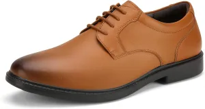 HEEZ Mens Dress Shoes Oxford Shoes for Men Split Leather Comfortable Nonslip Formal Business Shoes