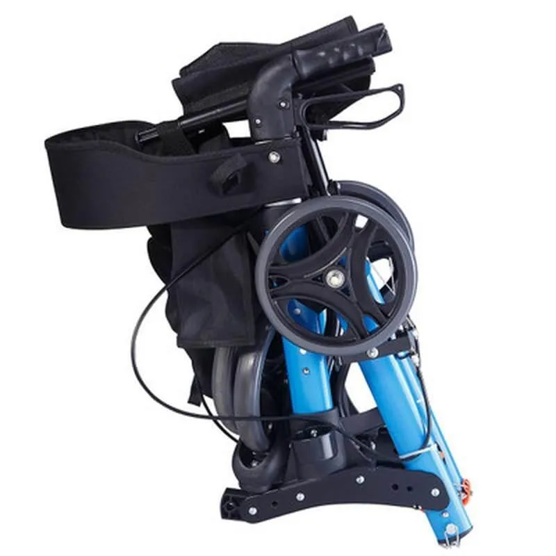 Height Adjustable Foldable Walker - Portable Mobility Aid for Seniors