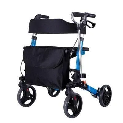 Height Adjustable Foldable Walker - Portable Mobility Aid for Seniors