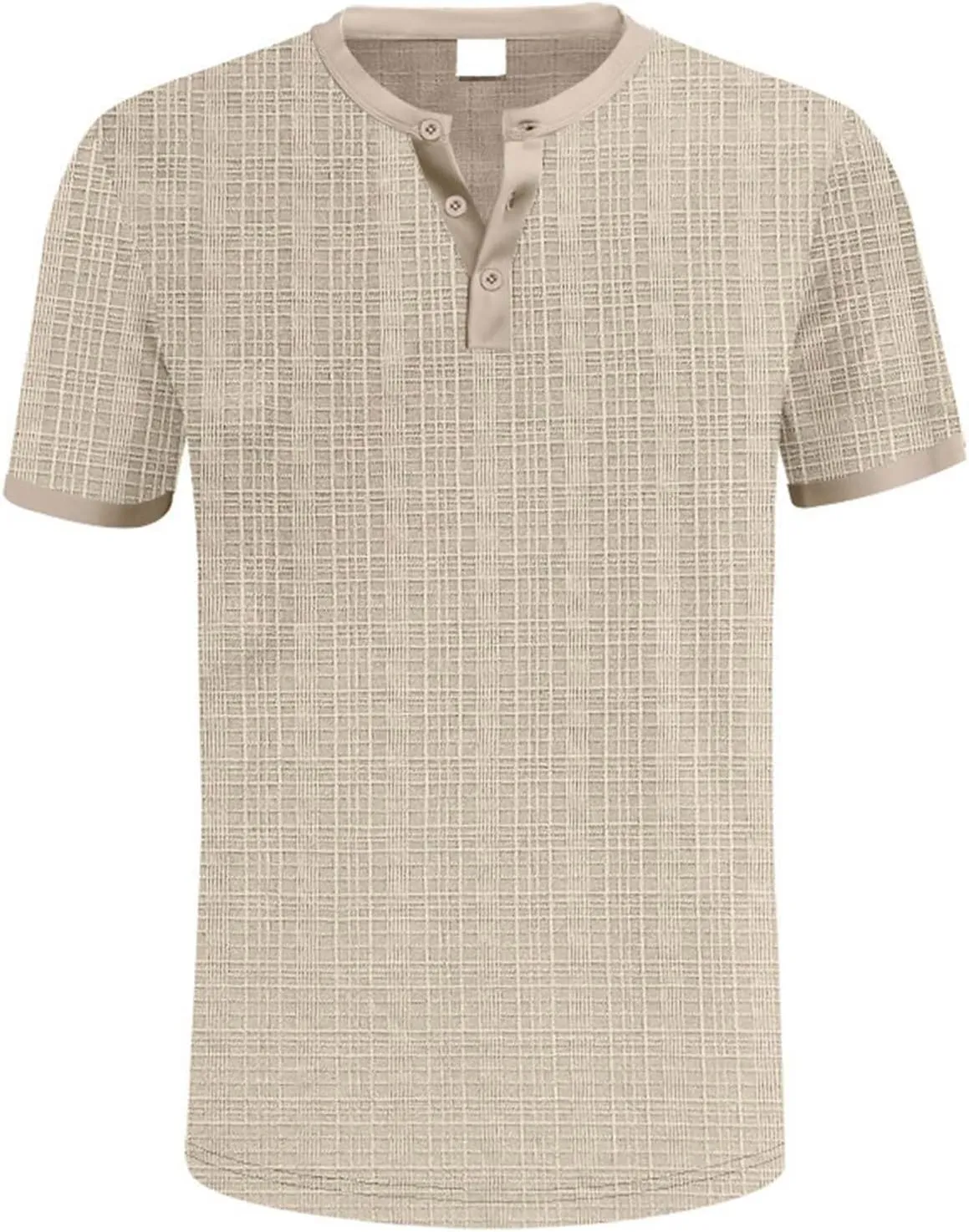 Henley Shirts for Men Short Sleeve Casual Summer Muscle Basic Pocket Printed T-Shirts Big and Tall Fashion Oversized Shirt
