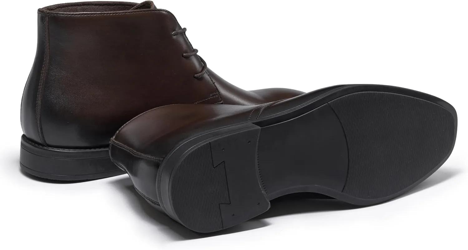 Holy dove Mens Dress Boots,Premium Leather Oxford Chukka, Waterproof Non-Slip Business Boots for Men‌‌