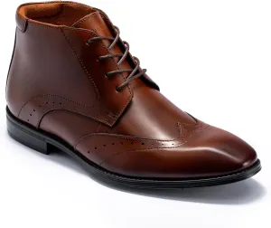 Holy dove Mens Dress Boots,Premium Leather Oxford Chukka, Waterproof Non-Slip Business Boots for Men‌‌
