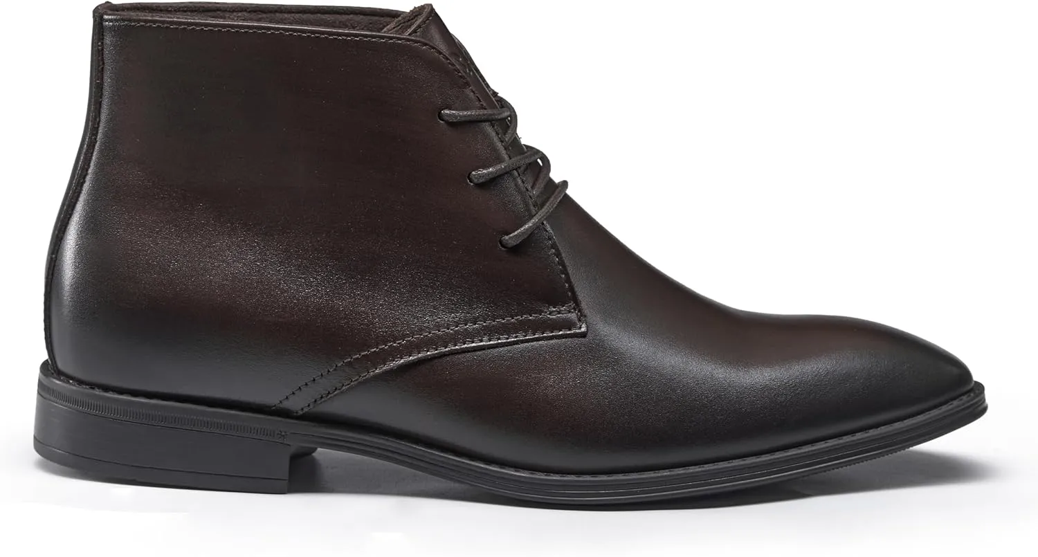 Holy dove Mens Dress Boots,Premium Leather Oxford Chukka, Waterproof Non-Slip Business Boots for Men‌‌