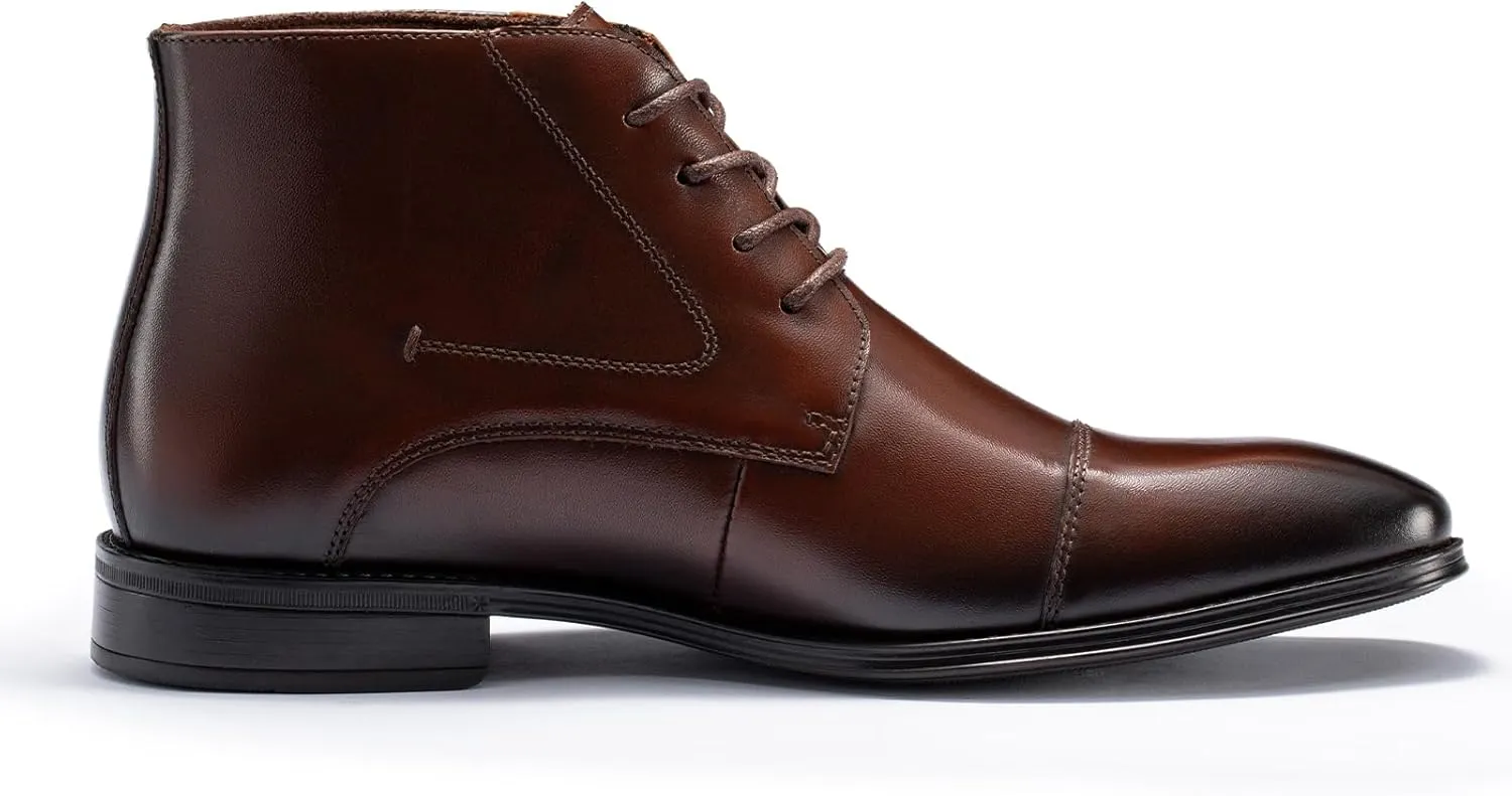 Holy dove Mens Dress Boots,Premium Leather Oxford Chukka, Waterproof Non-Slip Business Boots for Men‌‌