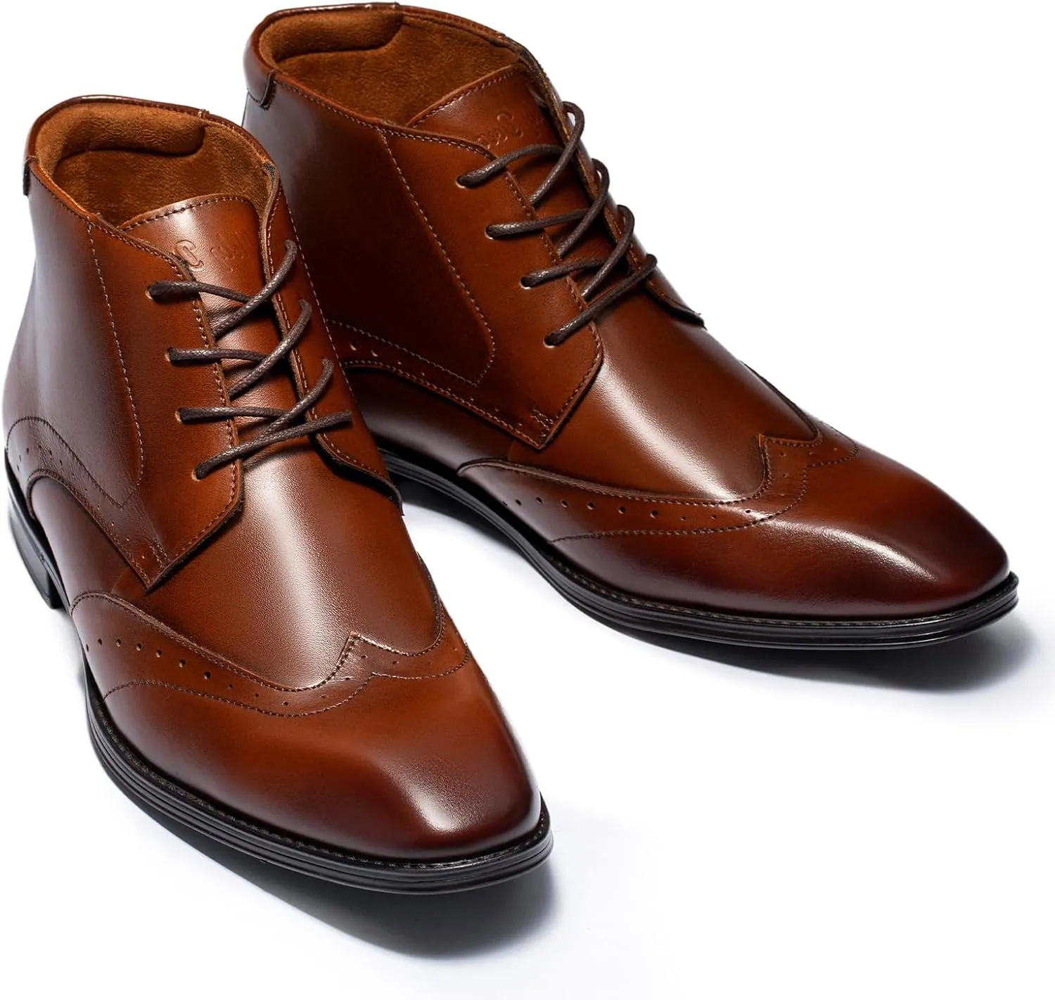 Holy dove Mens Dress Boots,Premium Leather Oxford Chukka, Waterproof Non-Slip Business Boots for Men‌‌
