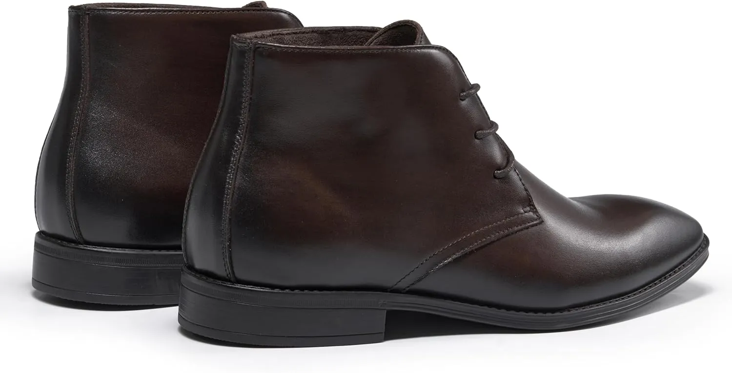 Holy dove Mens Dress Boots,Premium Leather Oxford Chukka, Waterproof Non-Slip Business Boots for Men‌‌