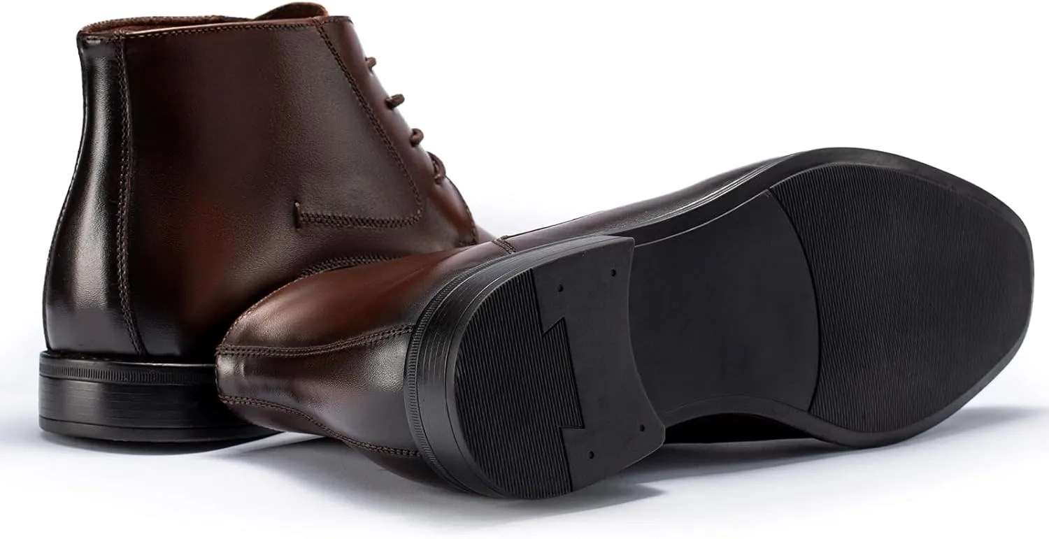 Holy dove Mens Dress Boots,Premium Leather Oxford Chukka, Waterproof Non-Slip Business Boots for Men‌‌