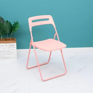 Home Outdoor Dining air Folding air Stool Plastic Portable backrest air(Roze)