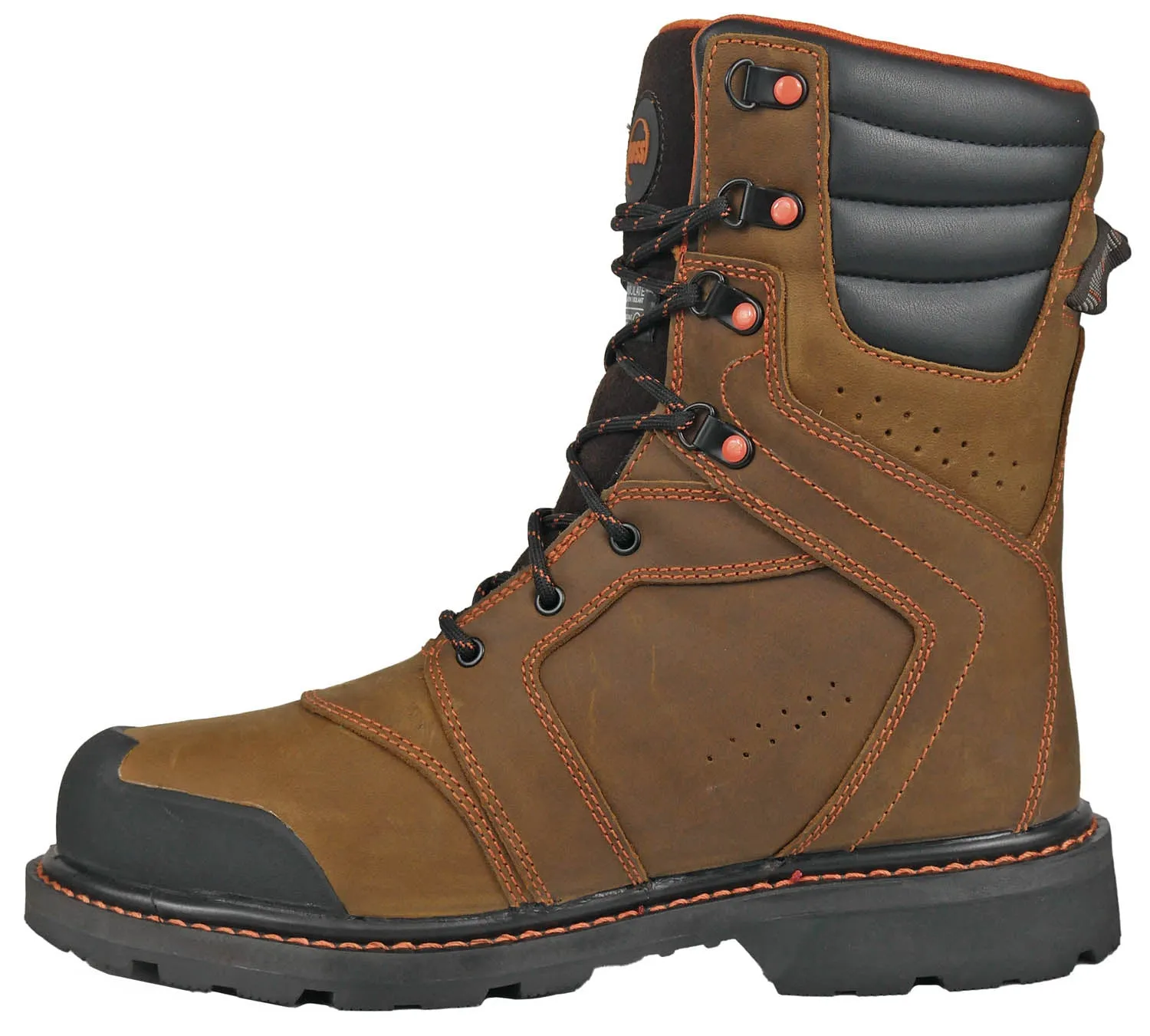 Hoss Boots Mens Clash 1000G Comp Toe Brown Leather Work Boots