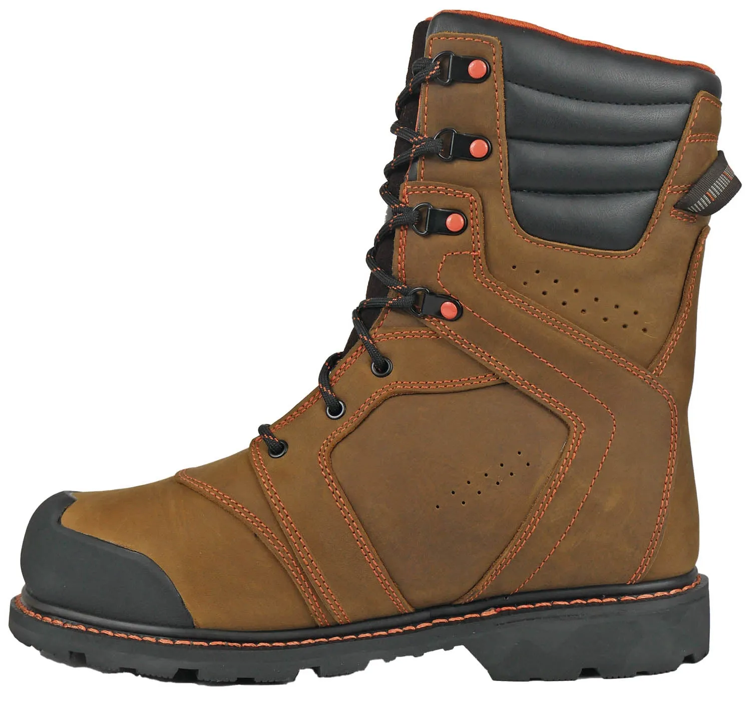 Hoss Boots Mens Clash 1000G Soft Toe Brown Leather Work Boots